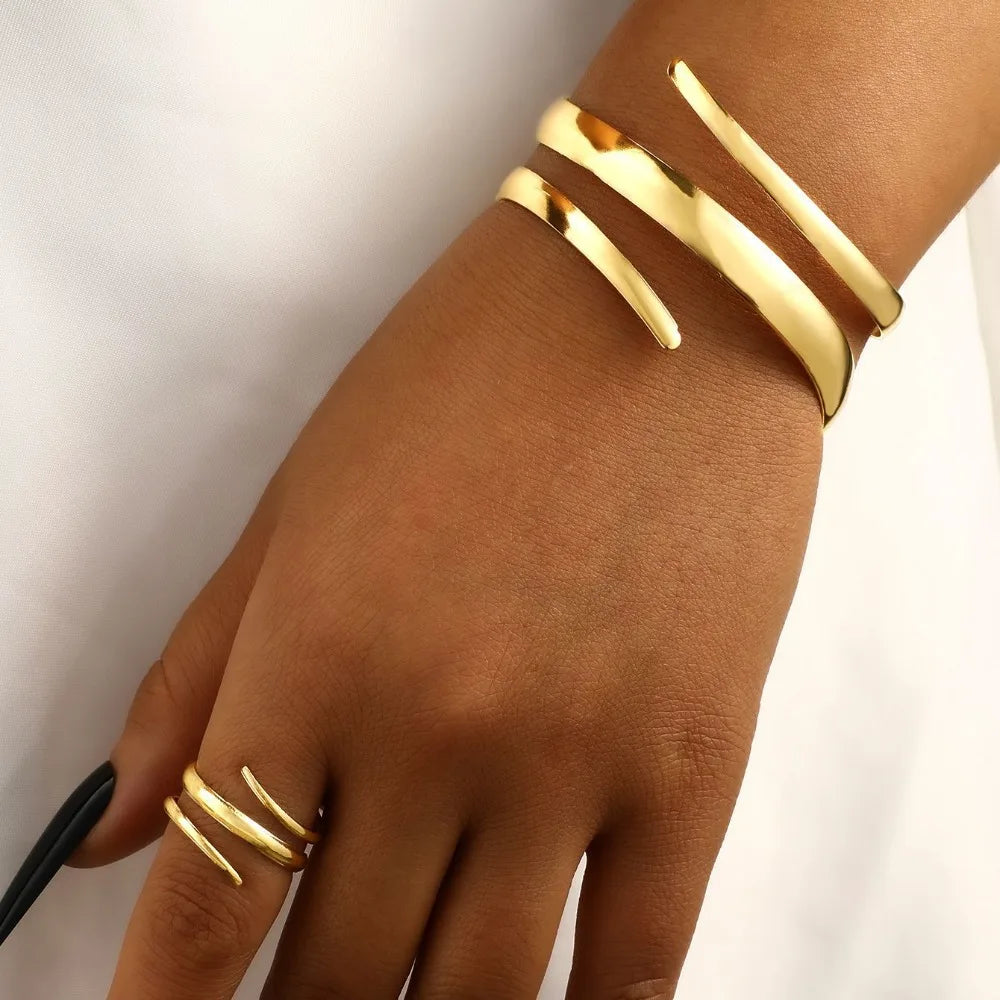 Klassieke Gouden Armband & Ring Set