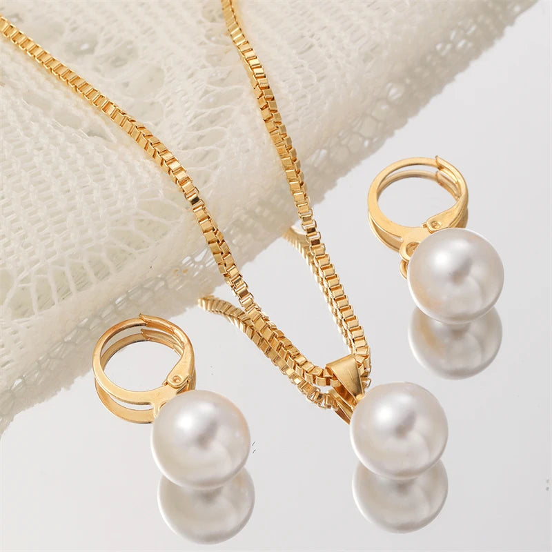 Authentieke Parelketting met Pareloorbellen