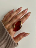 Ring met rode smaragd