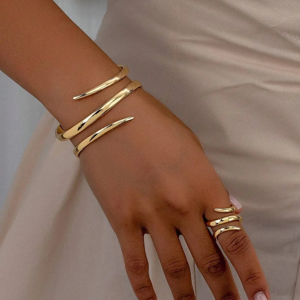 Klassieke Gouden Armband & Ring Set