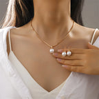 Authentieke Parelketting met Pareloorbellen